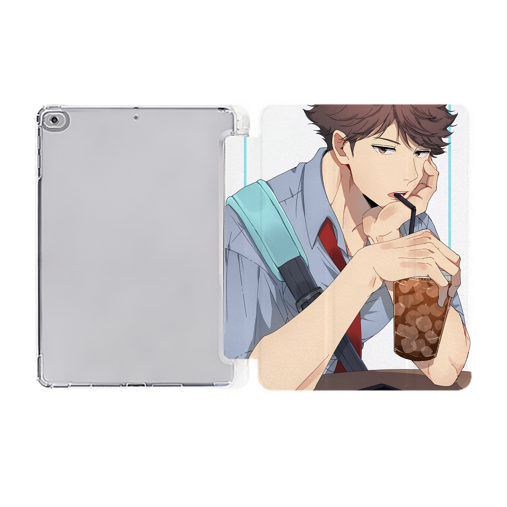 （画像用） ハイキュー!! Haikyu!! IPad ケース ペン収納付き 三つ折りスタンド PUレザー×シリコン 対応機種9.5/10.5/10.9インチ